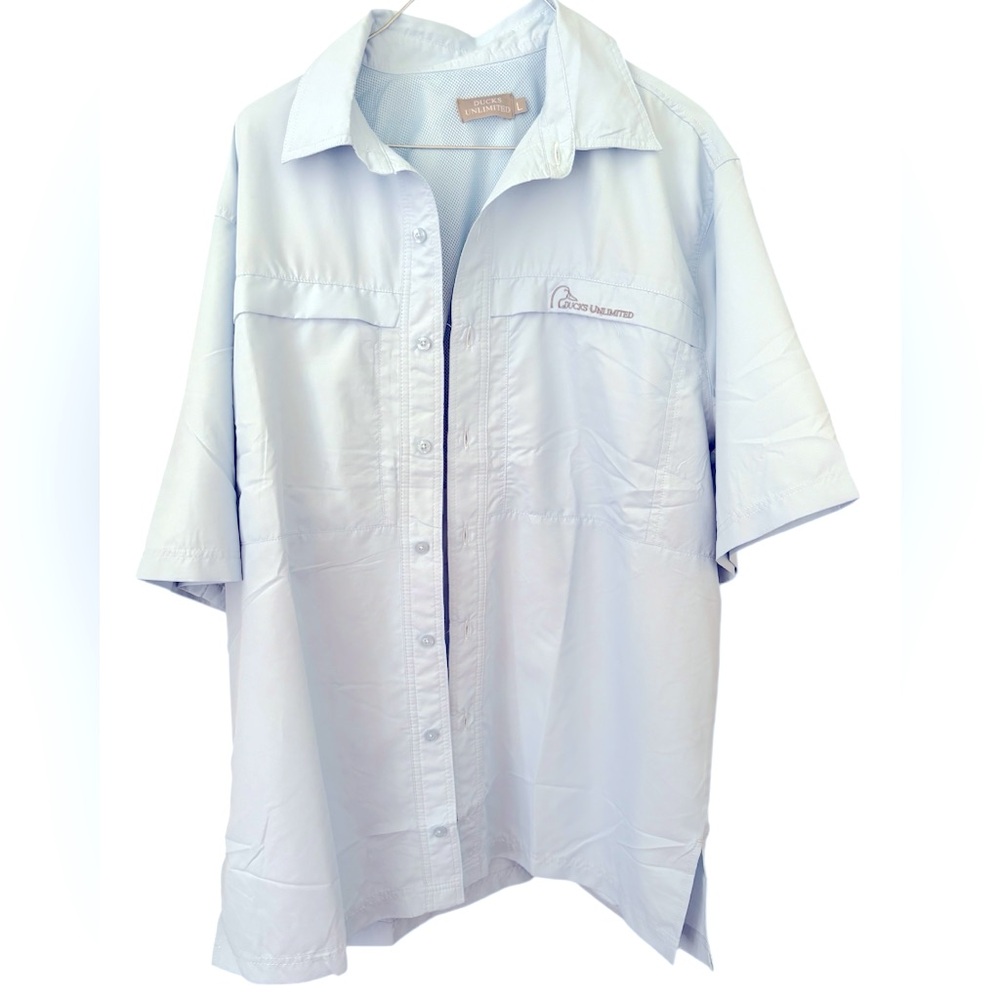 Ducks Unlimited Sky Blue Outdoor hunting/ fishing Shirt- Large/ NWOT